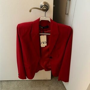 Red women’s blazer, USA size 2